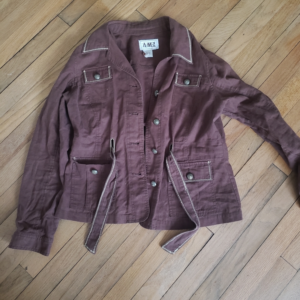 Vintage brown linen jacket